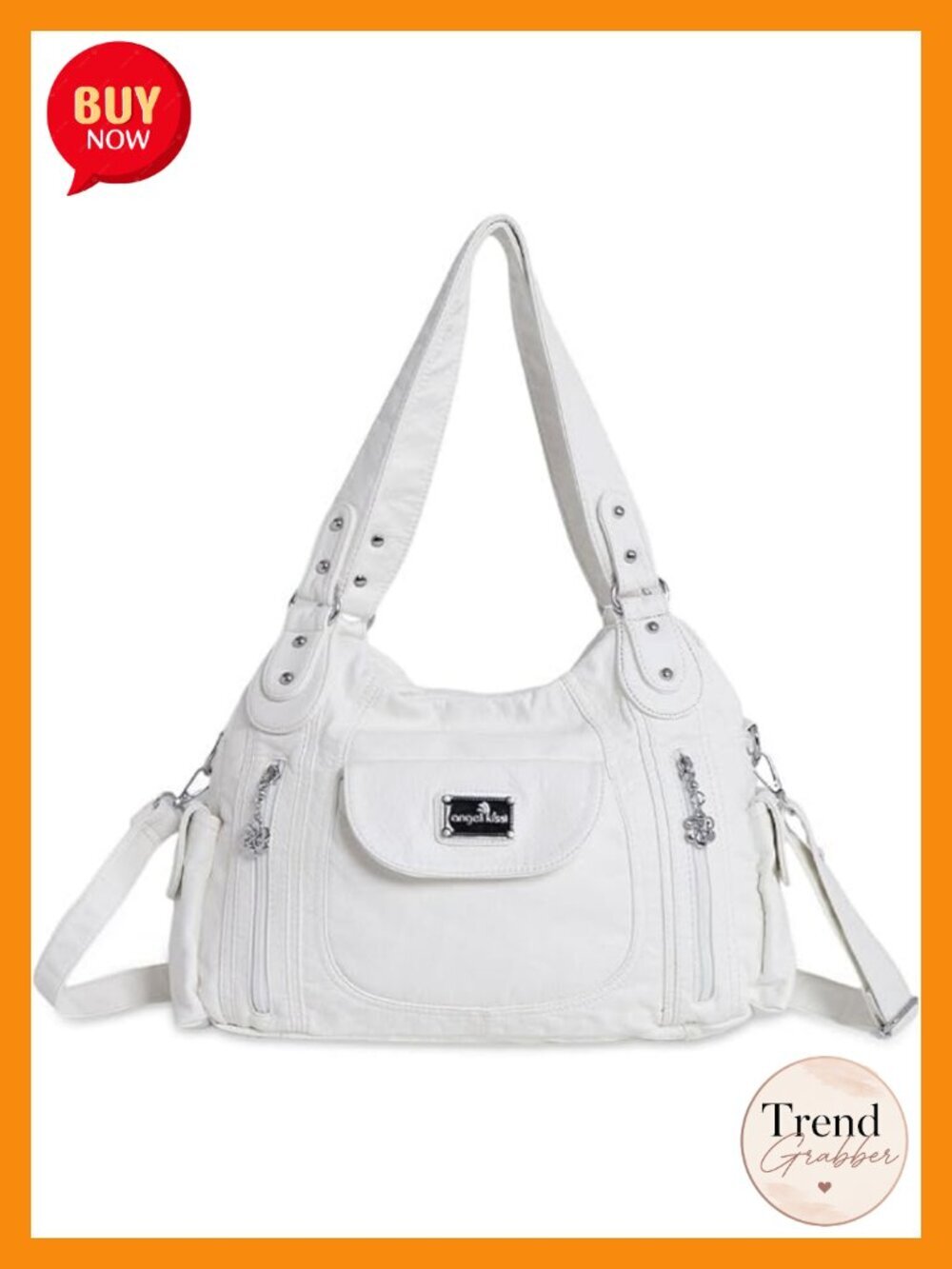Large Faux Leather Hobo Tote Purse with Multiple Pockets
